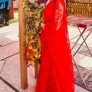 Red Coloured Saree In Excellent Condition