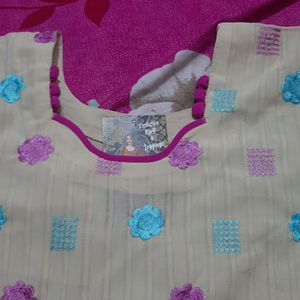 Cream Kurti