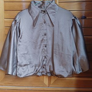 Premium Quality Beige Satin Shirt