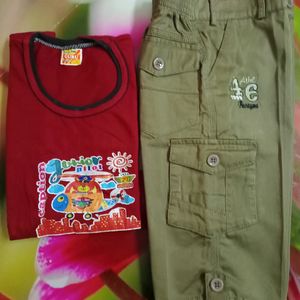 Cotton Sleeveless Tshirt And Shorts For Boys