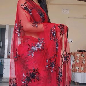 Gorgeous Party Wear Saree With Brand New Blouse