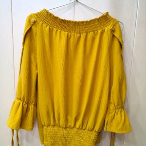 Stylish Yellow Bollon Top (Women)