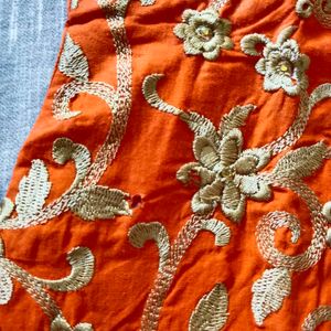 Stitch Orange Kurti