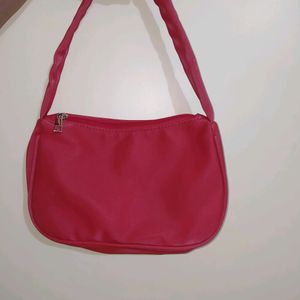 Red Shimmer Aesthetic Vintage Y2k baugette Bag