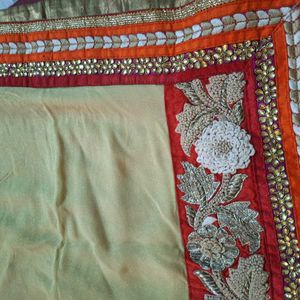 Golden Dupatta For Lehenga