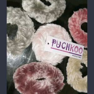 Two-Tone Fur Scrunchy For Girls And Women