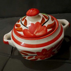 Ceramic Casserole 350ml Small Red