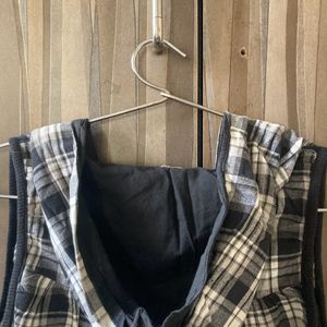 Vintage Plaid Kjole With Cap