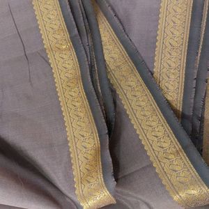 Dark Brown Soft Silk Saree