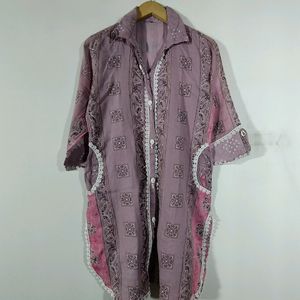 Lavender Printed Kurta Co-ord Set (Women's)