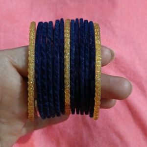 Velvate Nevy Blue Bangles Set