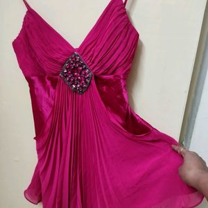 Imported Dark Pink Mini Dress