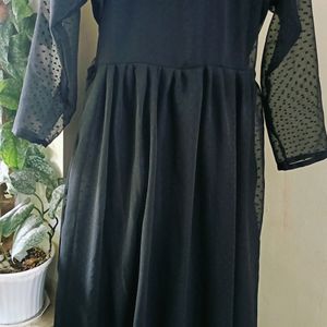 Black Aliya Cut Dress