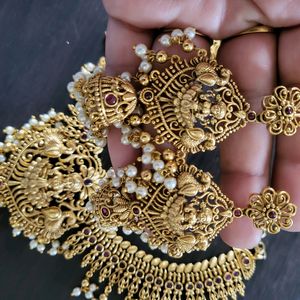 Antique Gold Lakshmi Amma Temple Jewellery