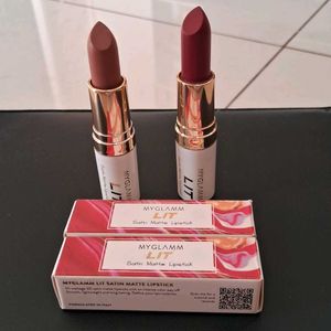 Myglamm Lit Satin Matte Lipstick Combo Of 2