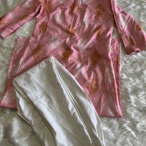 Pink White Suit Set