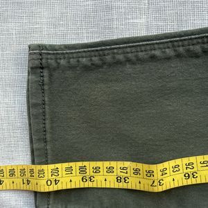 OLIVE GREEN HIGH WAISTED HEAR & NOW BRANDED JEAN