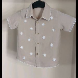 Hand embroidered Cotton Shirt For Kids🥰