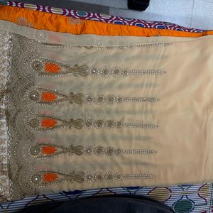 Dual Colour Heavy Saree