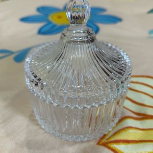 Crystal Glass Bowl With Lid