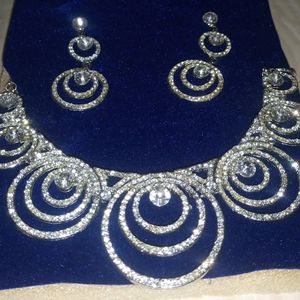 Diamond Stone Necklace Set