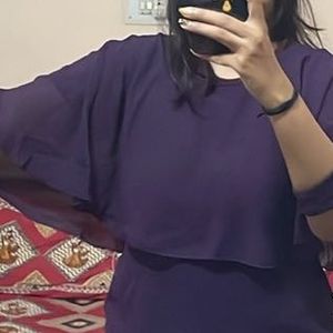 Purple Blouson Top