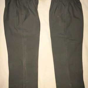 Kids Grey School Pant Combo Of 2