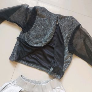 Partywear Top And Skirt