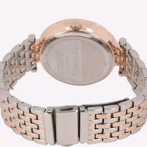 Silver Toned Embalished Dressberry Analogue Watch