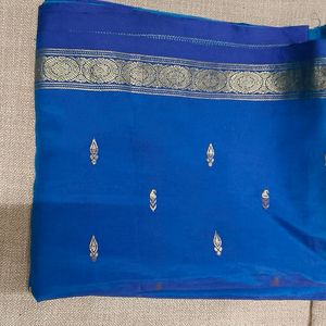 Dual Blue Shade Silk Saree