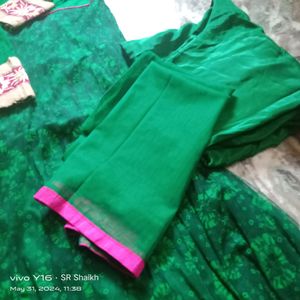 Beautiful Gown Green Colour Combo