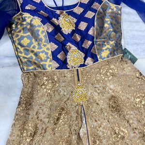 Beautiful Gown With Sharara And Dupatta