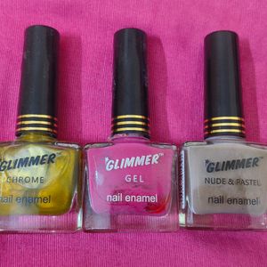 Glimmer Nail Polish Combo Offer Pack Of 3