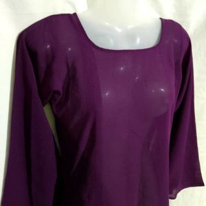 Purple Georgette Kurta