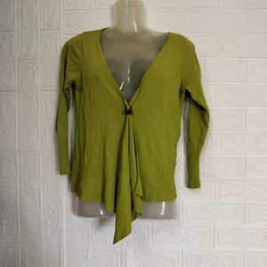 Corian Thrifted Zara Green Shrug