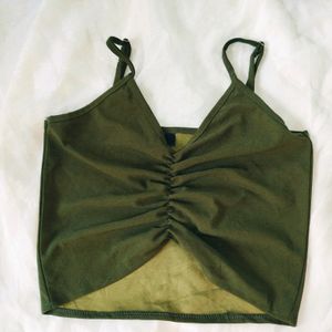 Olive Crop Top