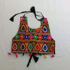 Multicolor Embroidered Lehenga Choli Set (Girls)