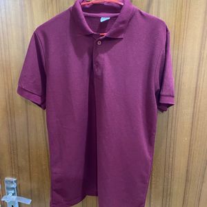 Wine Red Colour Polo Tshirt