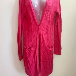 Rose Pink Long Shrug