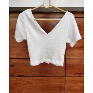 V-neck Crop Top