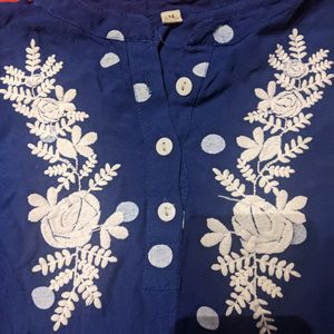 Embroidered Rayon Cotton Top