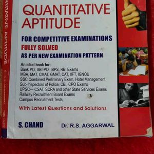 Book Of Quantitative Aptitude By Dr. R.S. Aggarwal