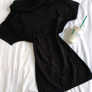 H&M Black Jumper High Neck Mini Dress