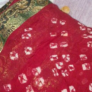 Golden And Maroon Plazo Suit With Dupatta