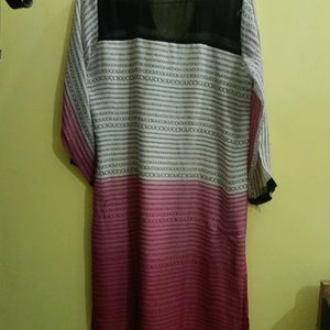 Pink Long Kurta