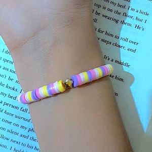 Rapunzel Themed Fimo Bead Bracelet