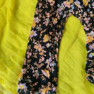 Plus Size Black Floral Top