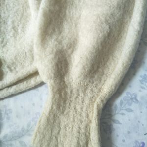 Cream Woolen Cardigan