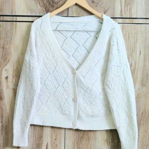 Cream Designer Cardigan Size-44