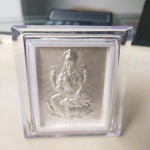 999 Pure Silver lakshmi ji Stand Frame